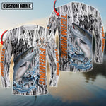 Blisscorners Chinook Fishing Grass Camo Pattern Premium Personalized Name And Team Name Long Sweat Shirt