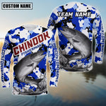 Blisscorners Chinook Fishing Tournament Personalized Name And Team Name Long Sweat Shirt
