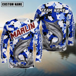 Blisscorners Marlin Fishing Tournament Personalized Name And Team Name Long Sweat Shirt