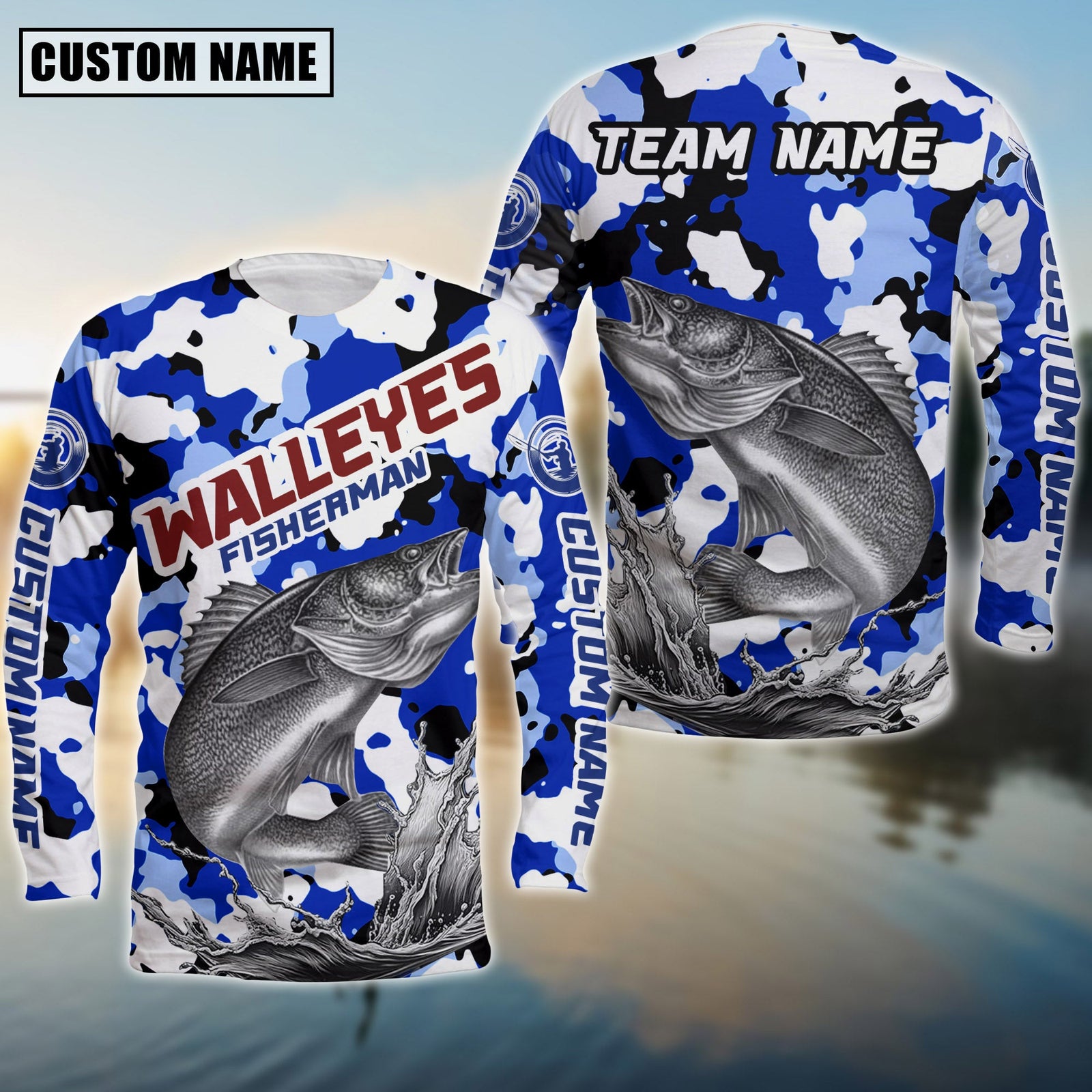 Blisscorners Walleyes Fishing Tournament Personalized Name And Team Name Long Sweat Shirt