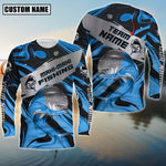 Blisscorners Mahi-mahi Fishing Blue Water Flow Pattern Premium Sport Jersey Personalized Name And Team Name Long Sweat Shirt