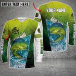 Blisscorners Mahi-mahi Fishing Salt Water Skin Fishing Pattern Sport Jersey Personalized Name And Team Name Long Sweat Shirt