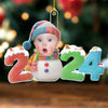 (Photo Inserted) Blisscorners Baby First Christmas 2024 - Personalized Custom Acrylic Ornament