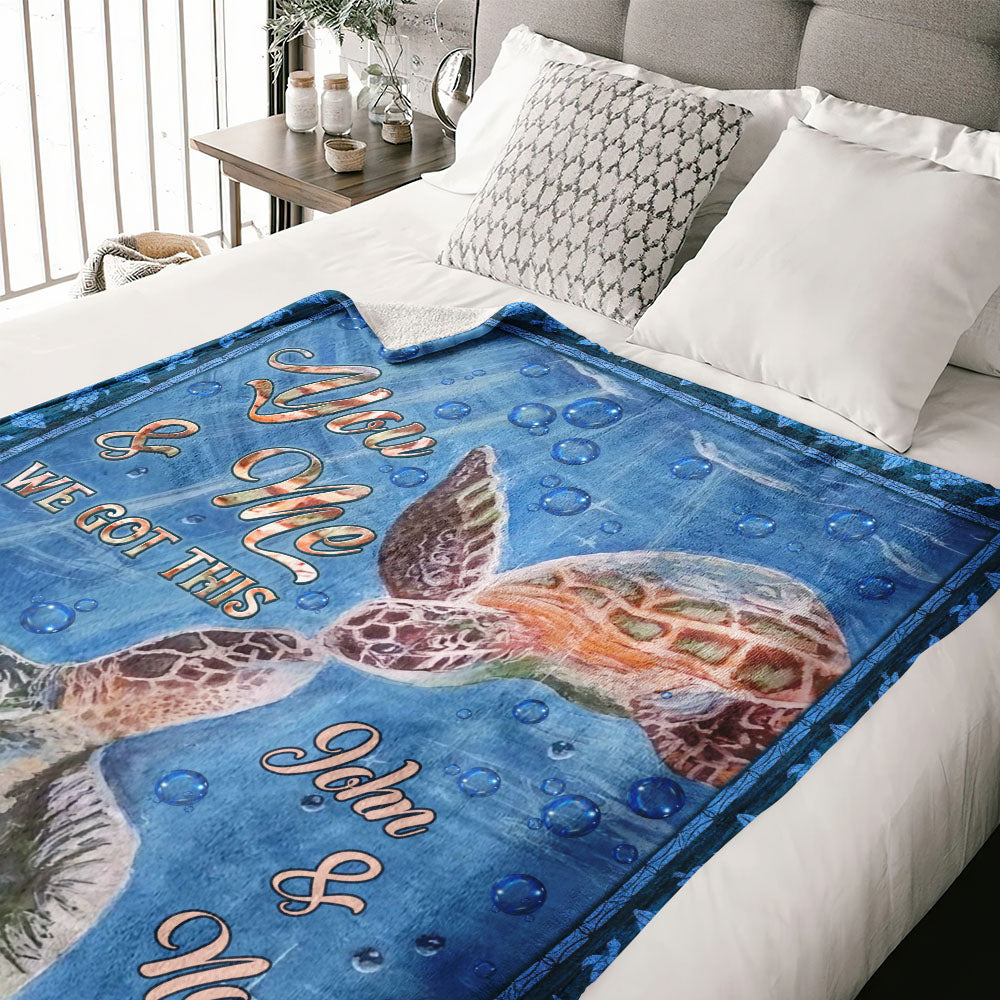 BLISSCORNERS PERSONALIZED YOU AND ME WE GOT THIS FLEECE BLANKET