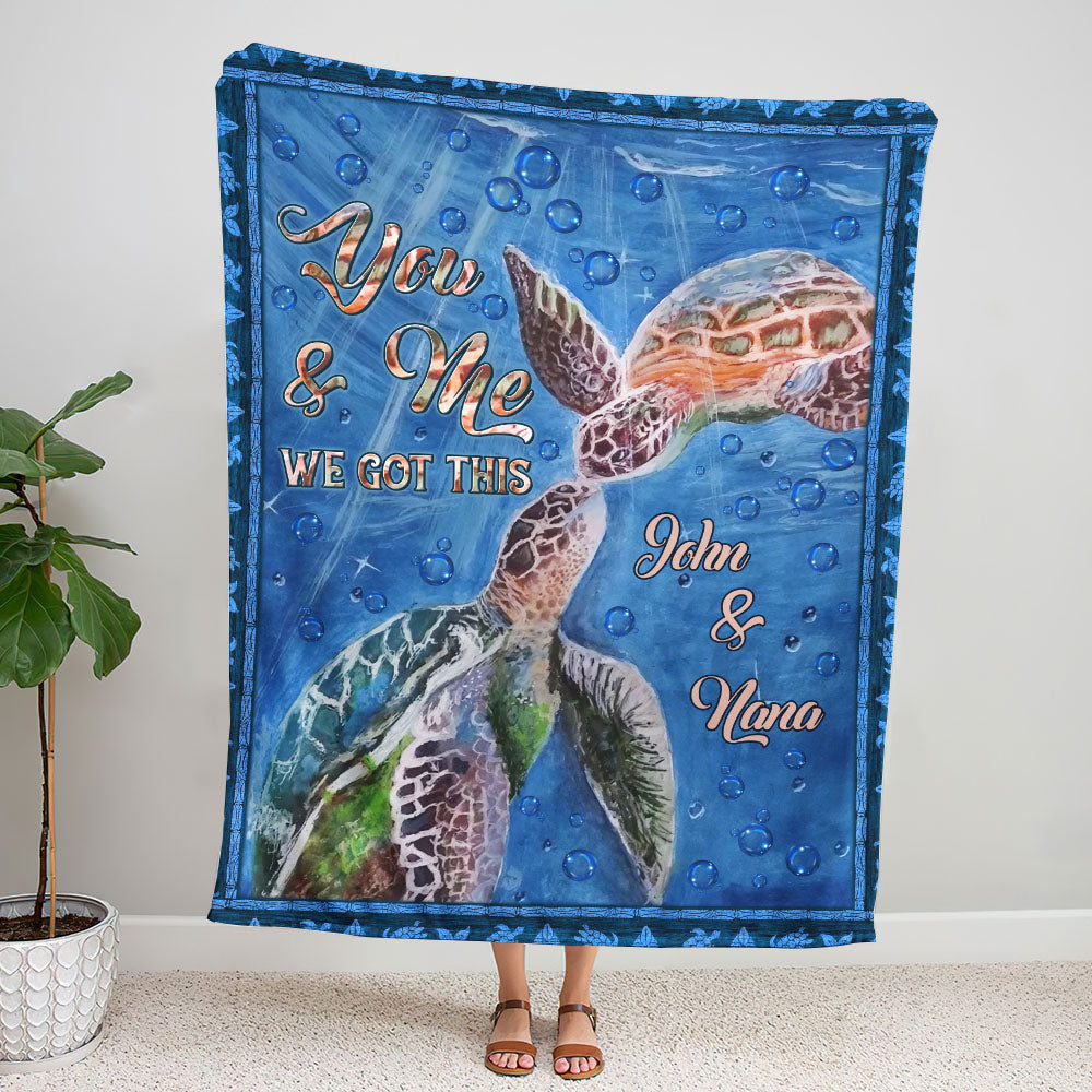 BLISSCORNERS PERSONALIZED YOU AND ME WE GOT THIS FLEECE BLANKET