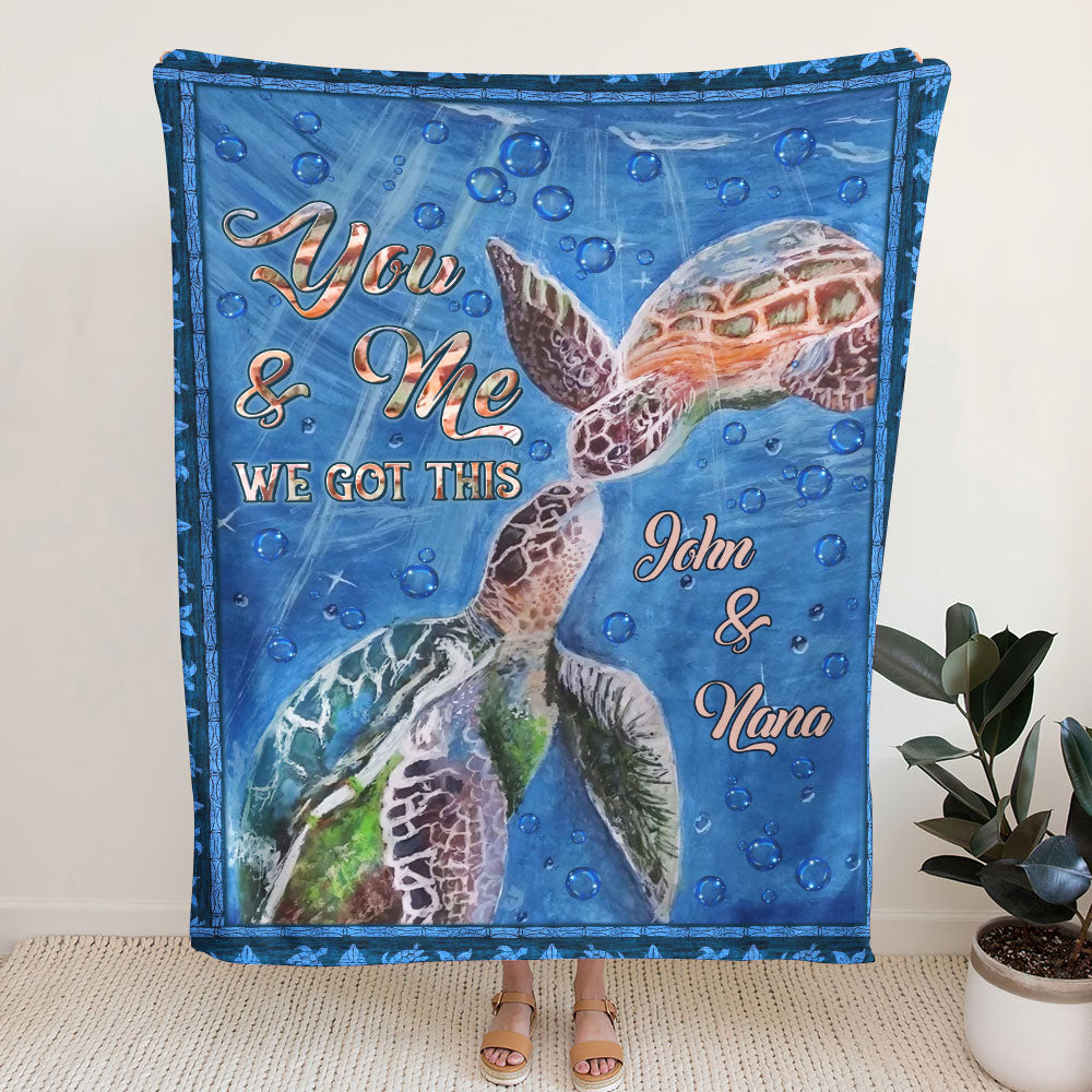 BLISSCORNERS PERSONALIZED YOU AND ME WE GOT THIS FLEECE BLANKET