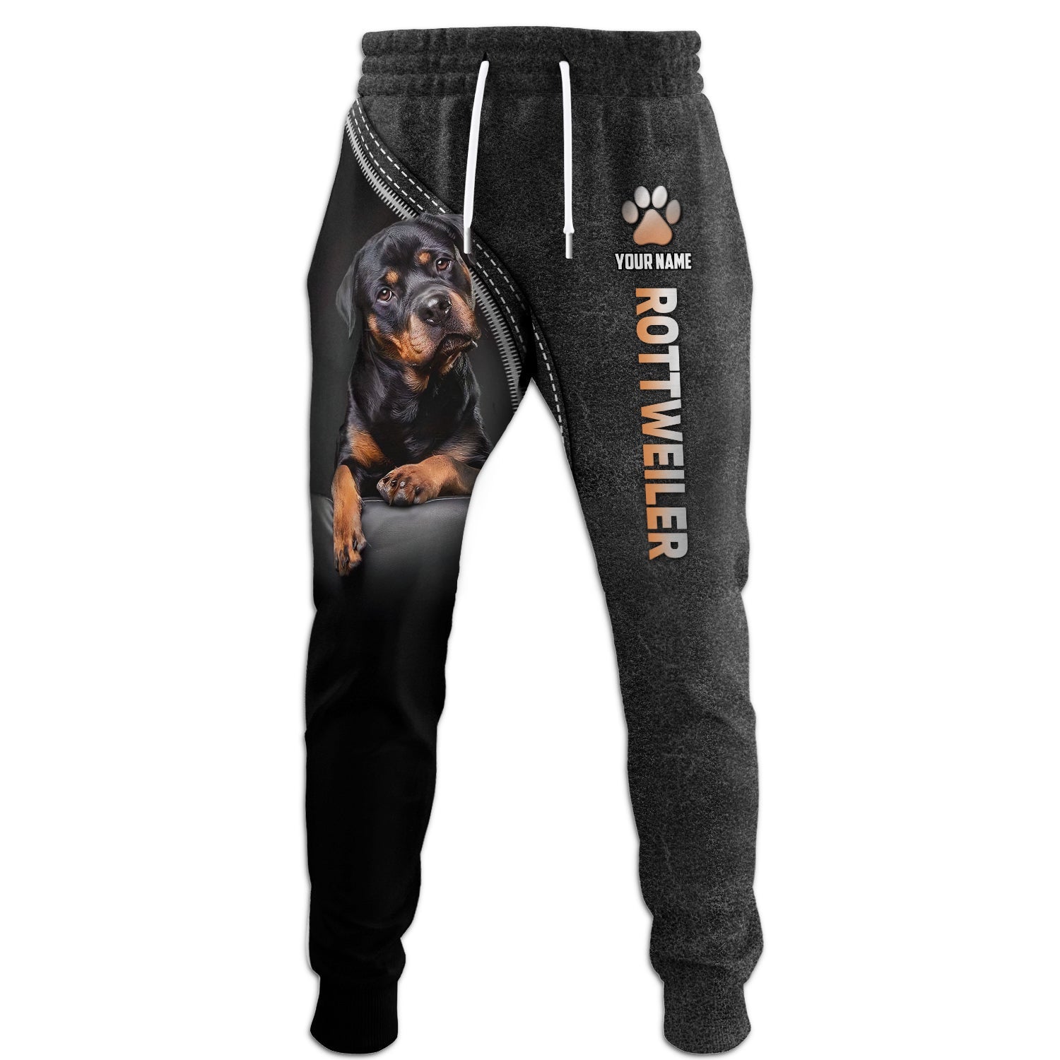 Blisscorners Rottweiler Custom Name Sweatpant Gift For Dog Lover 3D Jogger
