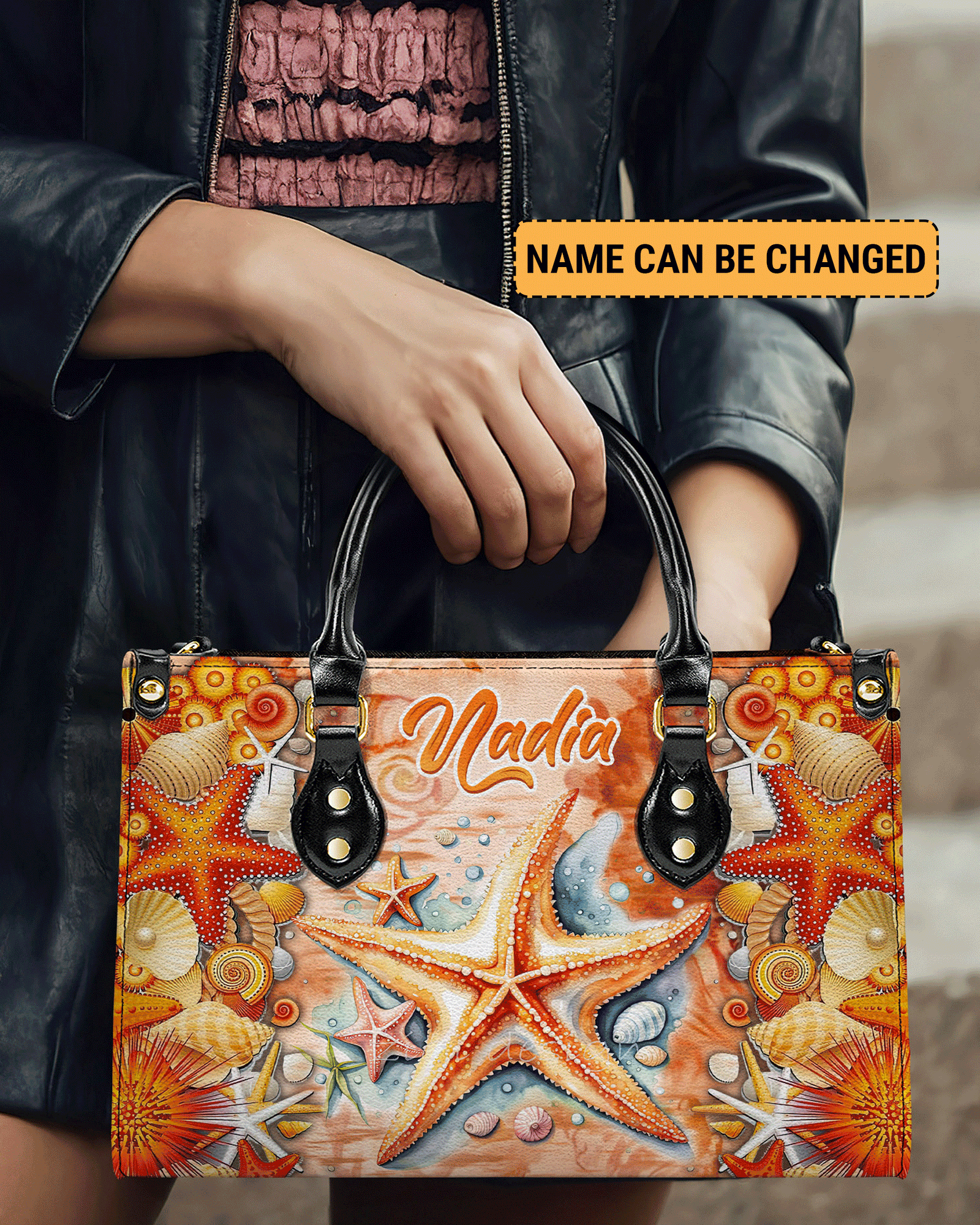 BLISSCORNERS STARFISH LEATHER HANDBAG