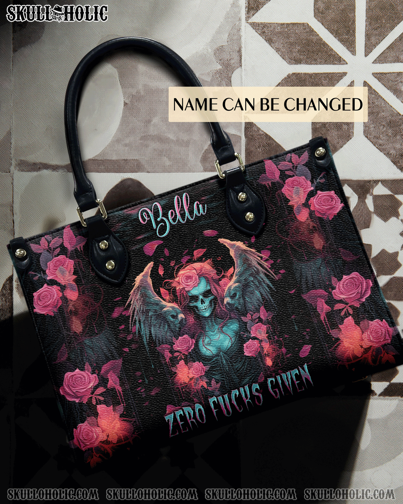 BLISSCORNERS ZERO F GIVEN  SKULL LEATHER HANDBAG