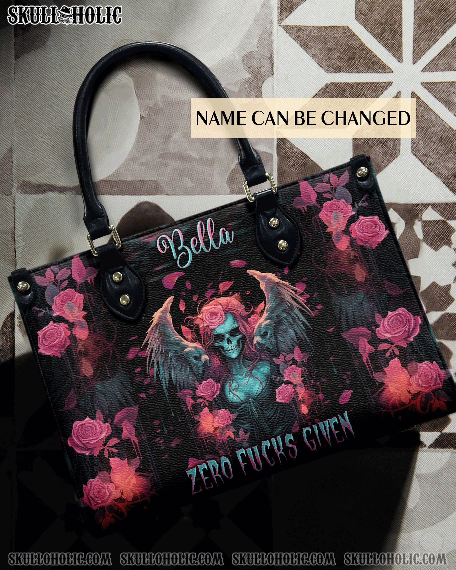 BLISSCORNERS ZERO F GIVEN  SKULL LEATHER HANDBAG