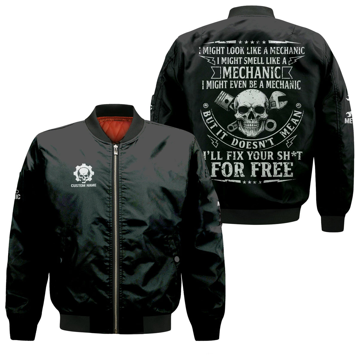 Blisscorners Custom Name Mechanic Shirt I Might Look Like A Mechanic I Might Smell Like A Mechanic T Shirt