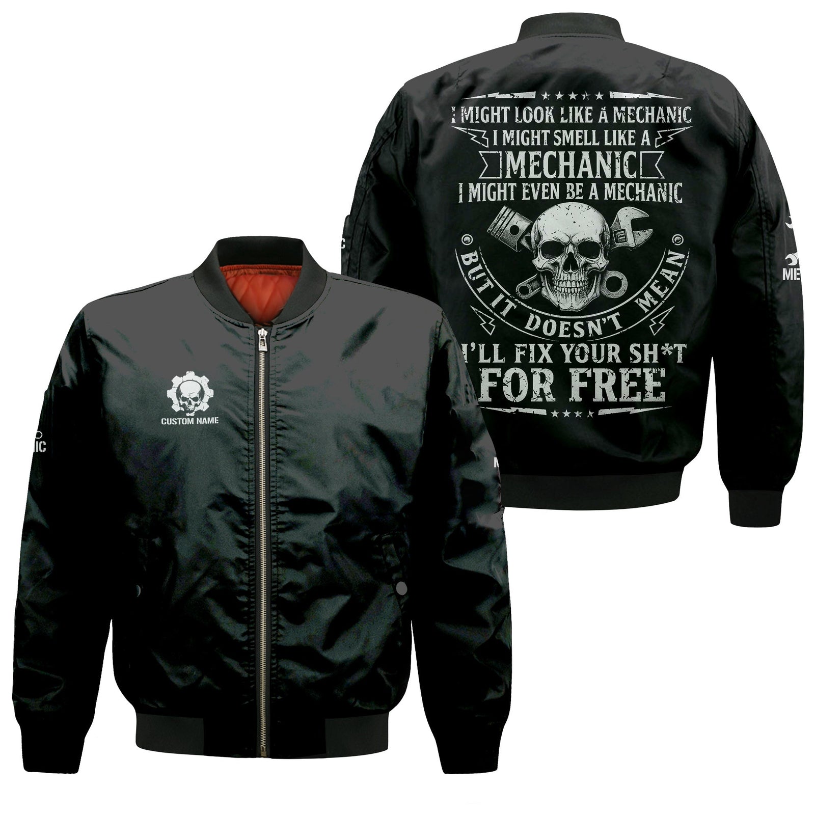 Blisscorners Custom Name Mechanic Shirt I Might Look Like A Mechanic I Might Smell Like A Mechanic T Shirt
