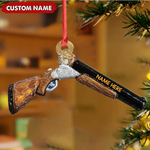 Blisscorners Personalized Shotgun Christmas Ornament - Custom Name Gift for Hunters & Outdoorsmen LM0411