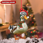 Blisscorners Personalized Duck Acrylic Christmas Ornament - Custom Name Holiday Acrylic Gift for Hunters LM0411