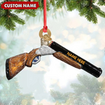 Blisscorners Personalized Shotgun Christmas Ornament - Custom Name Gift for Hunters & Outdoorsmen LM0411