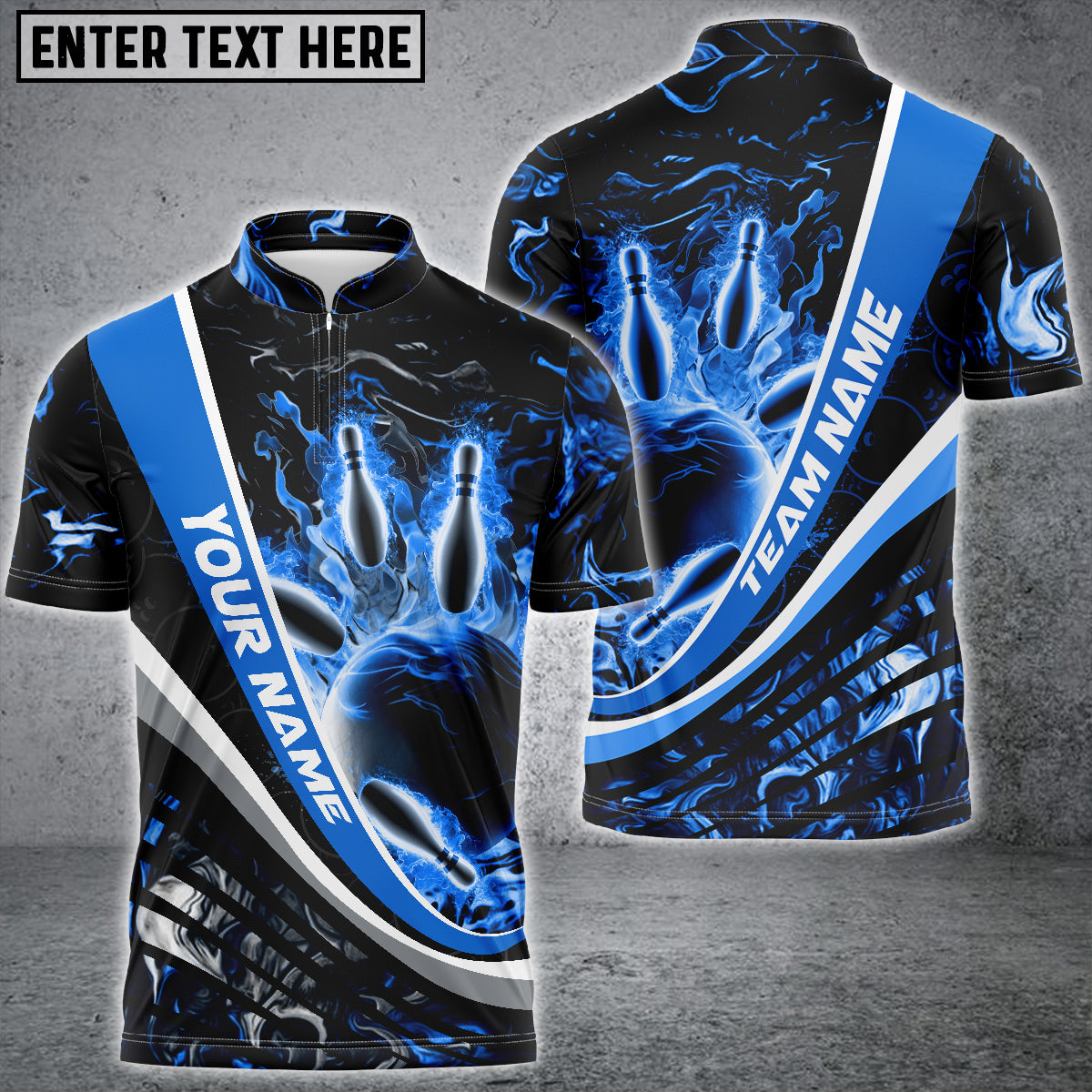 Blisscorners Flaming Magma Bowling And Pins Multicolor Option Customized Name 3D Shirt