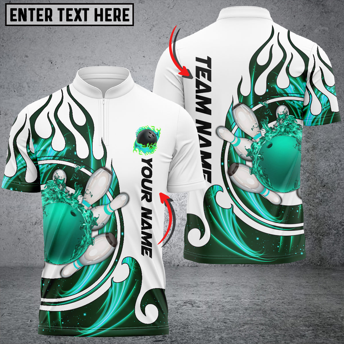 Blisscorners Fire Blaster Bowling And Pins Multicolor Option Customized Name 3D Shirt