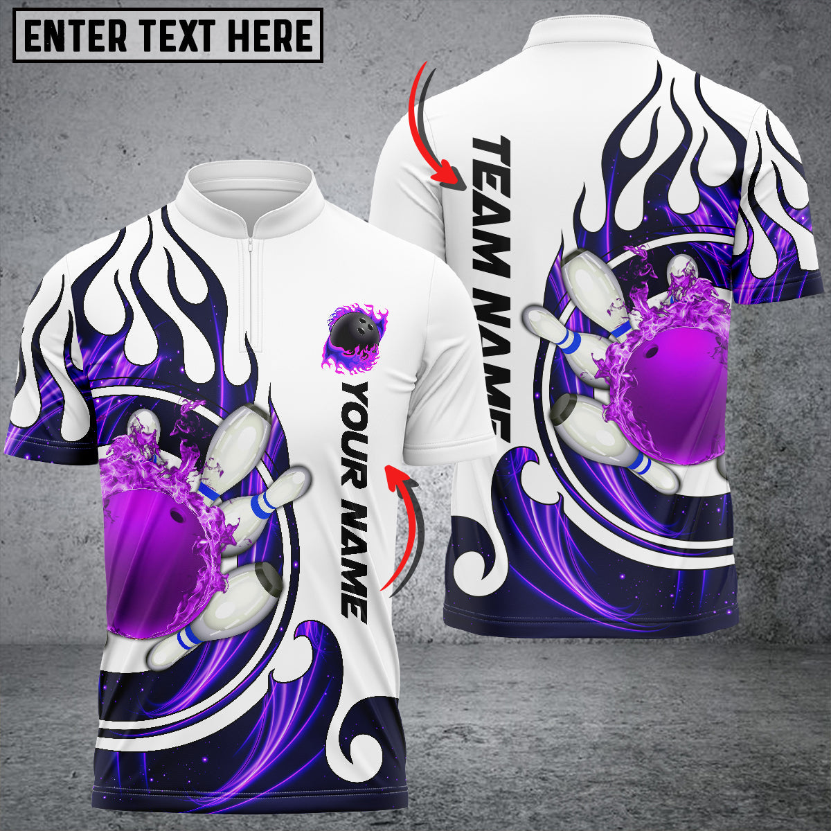 Blisscorners Fire Blaster Bowling And Pins Multicolor Option Customized Name 3D Shirt