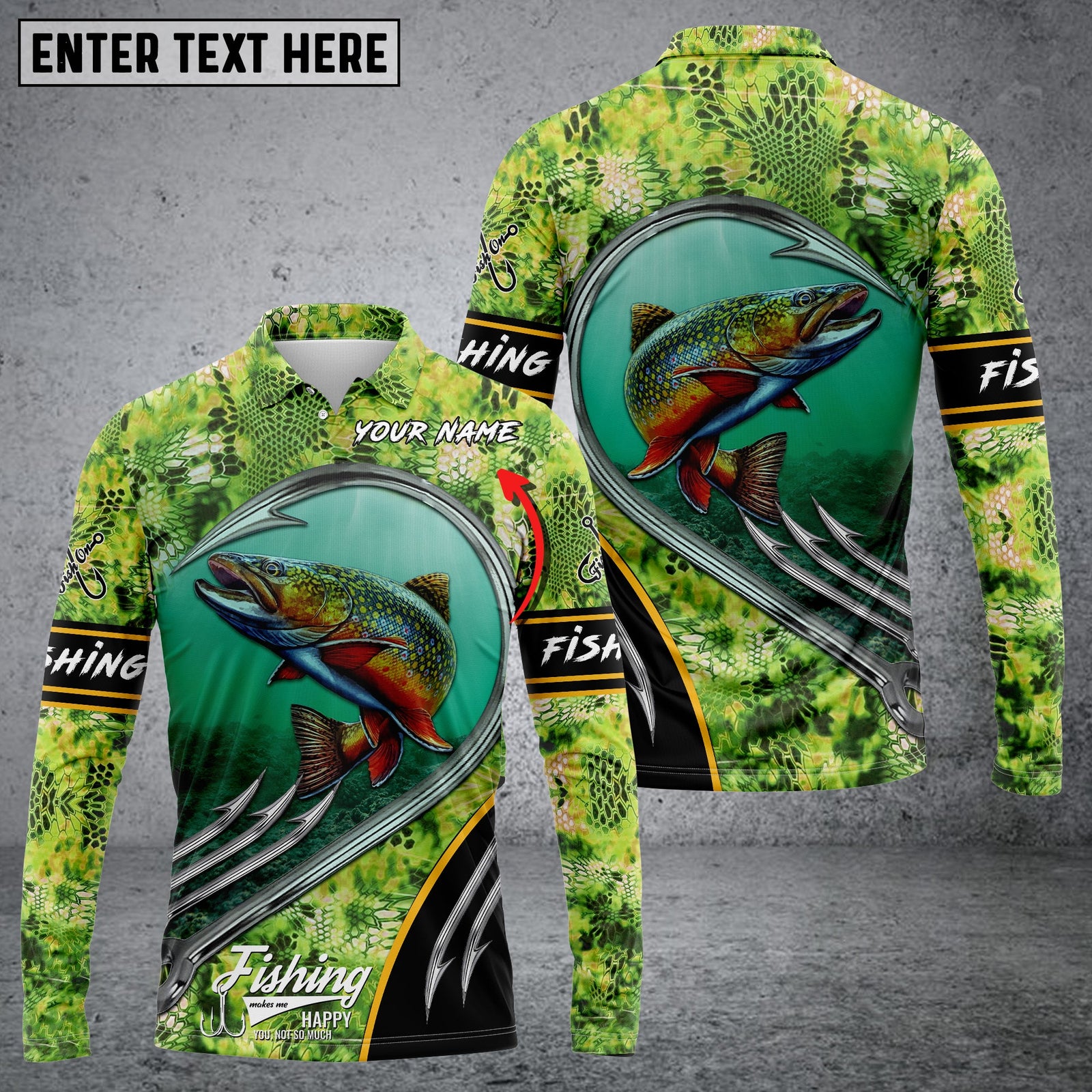 Blisscorners Trout Fishing Customize Name 3D Shirts