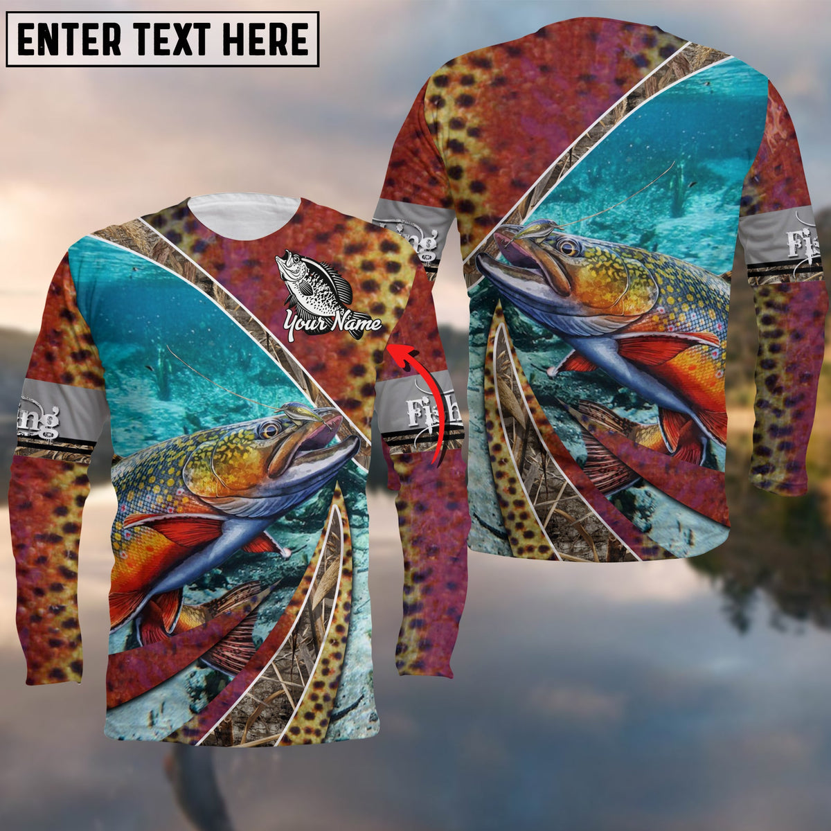 Blisscorners Trout Skin And Camo Fishing Cool Customize Name 3D Shirts