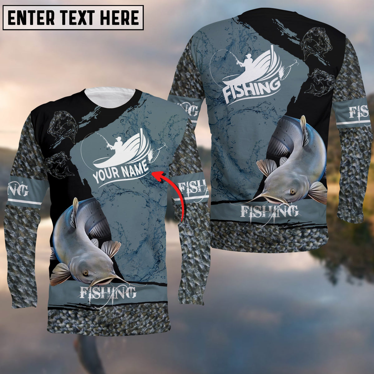 Blisscorners Fishing Catfish Customize Name 3D Shirts