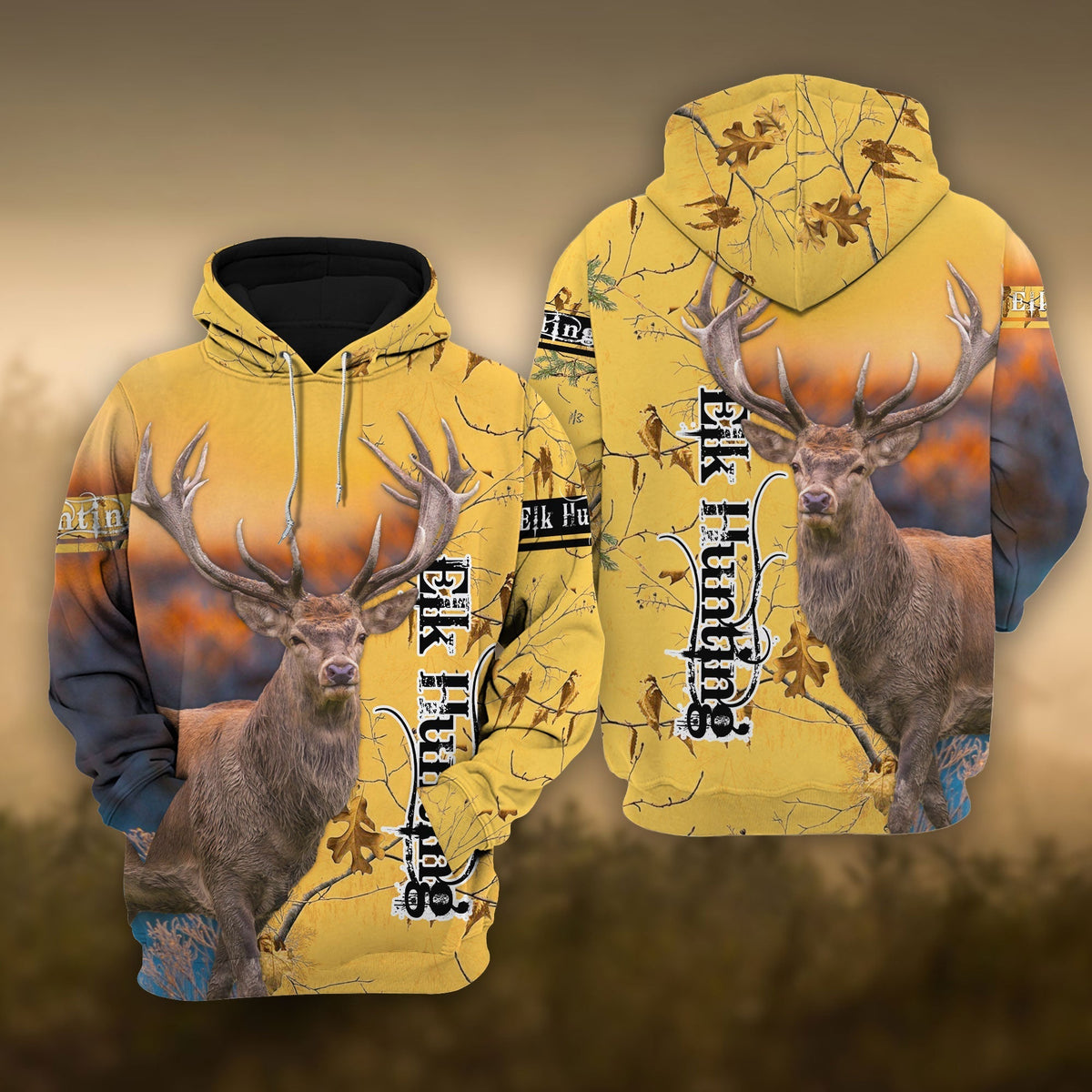 Blisscorners Elk Hunting Yellow 3D Shirts
