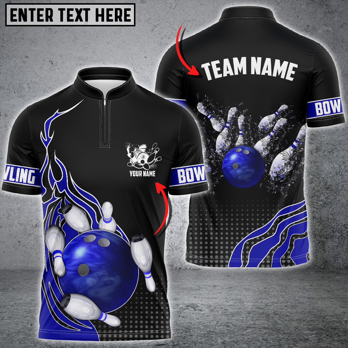 Blisscorners Bowling And Breaking Pins Multicolor Option Customized Name 3D Shirt