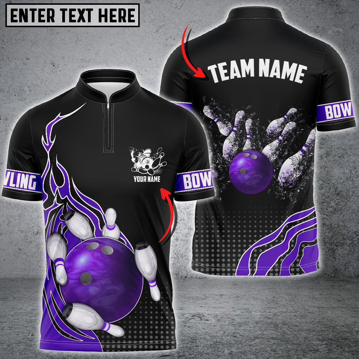 Blisscorners Bowling And Breaking Pins Multicolor Option Customized Name 3D Shirt