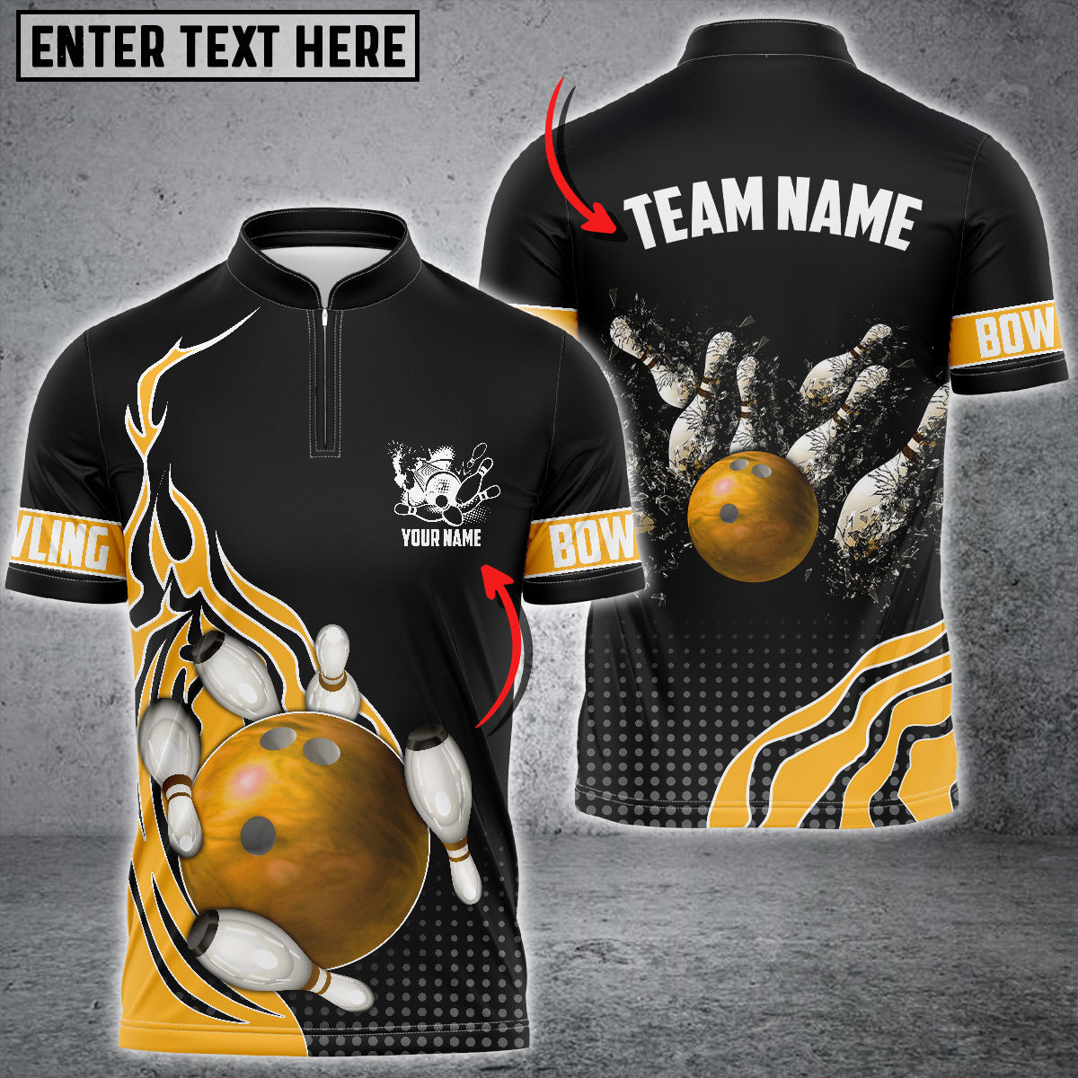 Blisscorners Bowling And Breaking Pins Multicolor Option Customized Name 3D Shirt