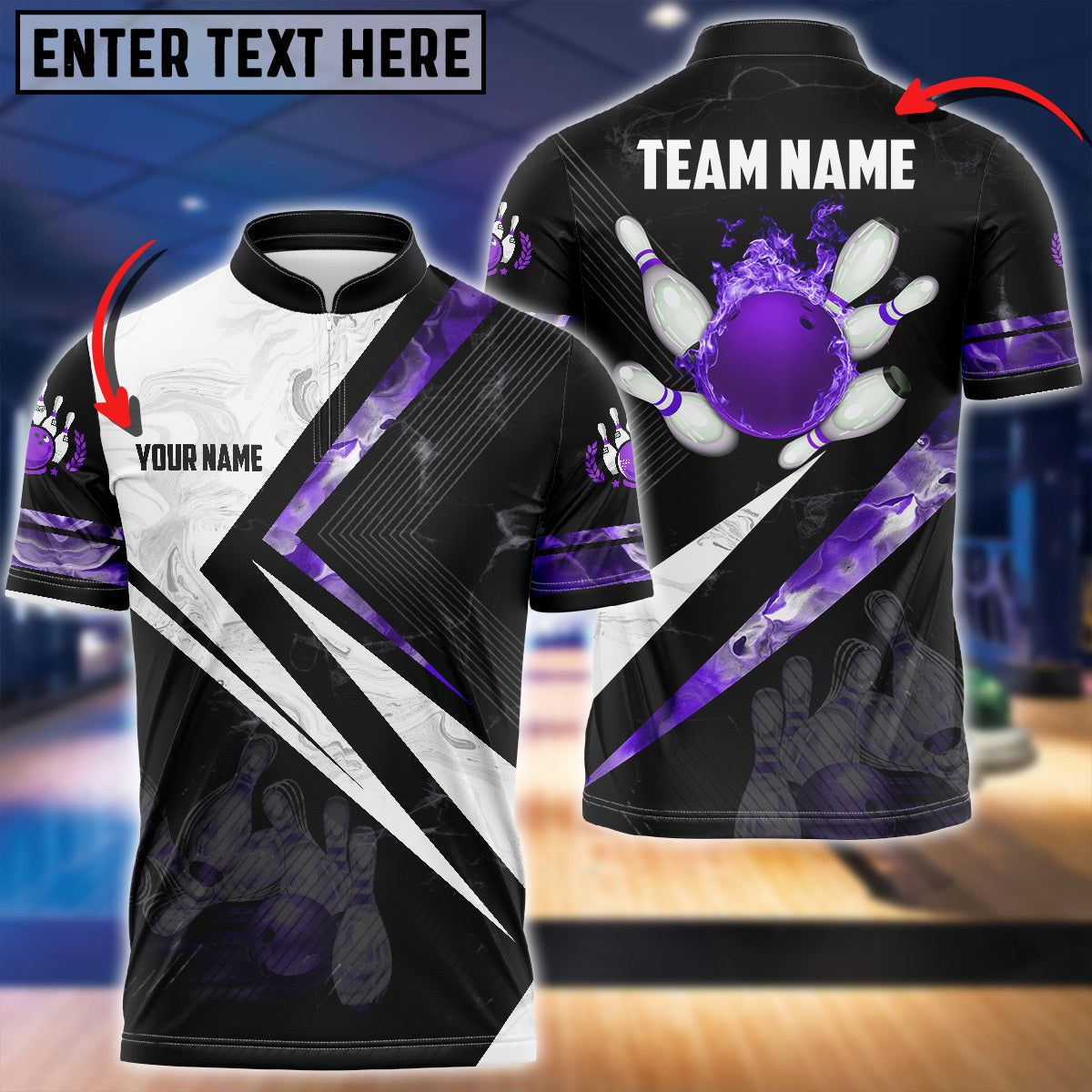 Blisscorners Smoky Flame Bowling And Pins Multicolor Option Customized Name 3D Shirt