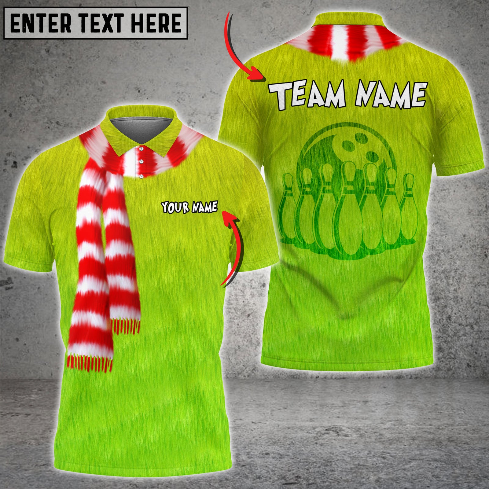 Blisscorners Bowling Green Furry Grinch Style Personalized Name 3D Unisex Shirt