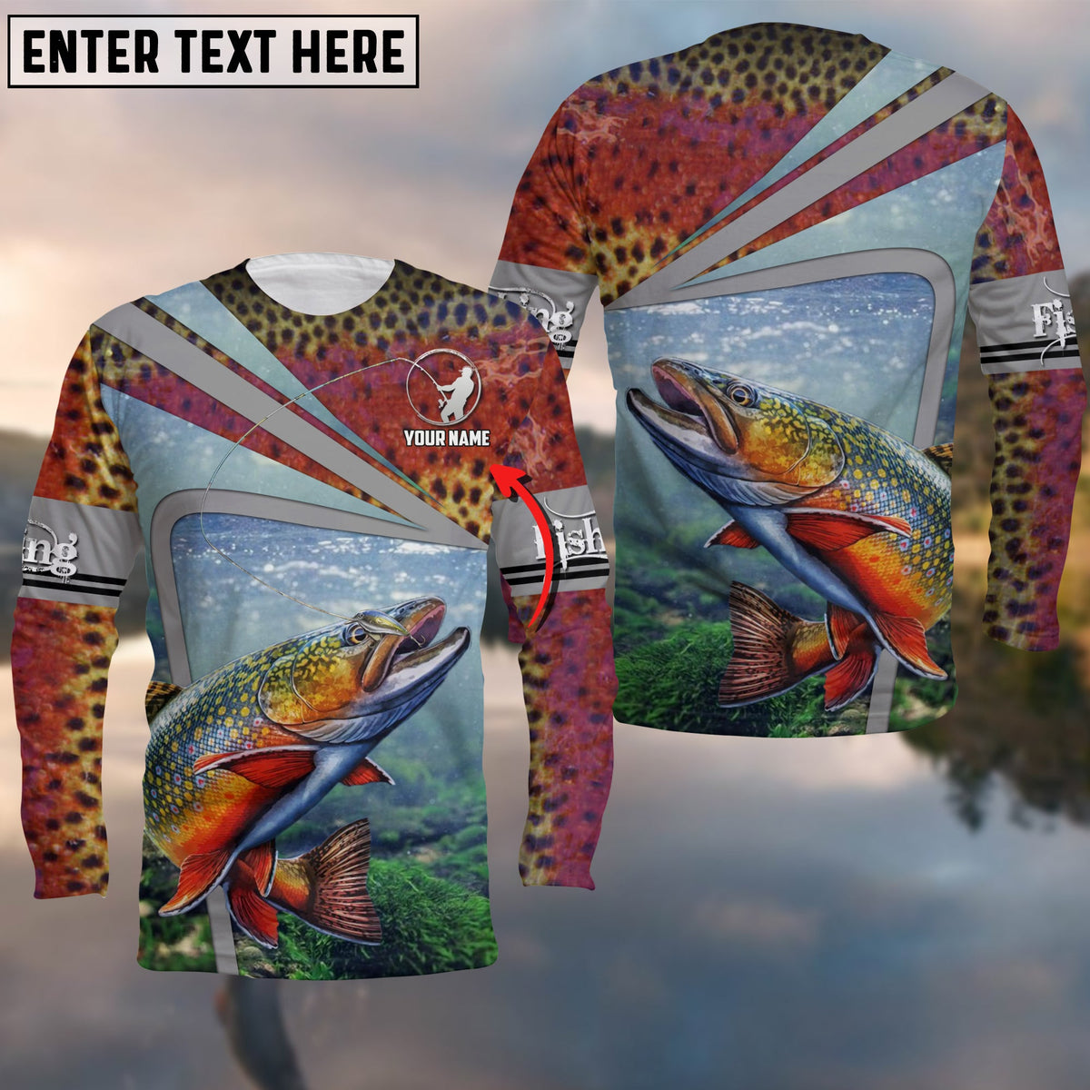 Blisscorners Trout Fishing Cool Customize Name 3D Shirts
