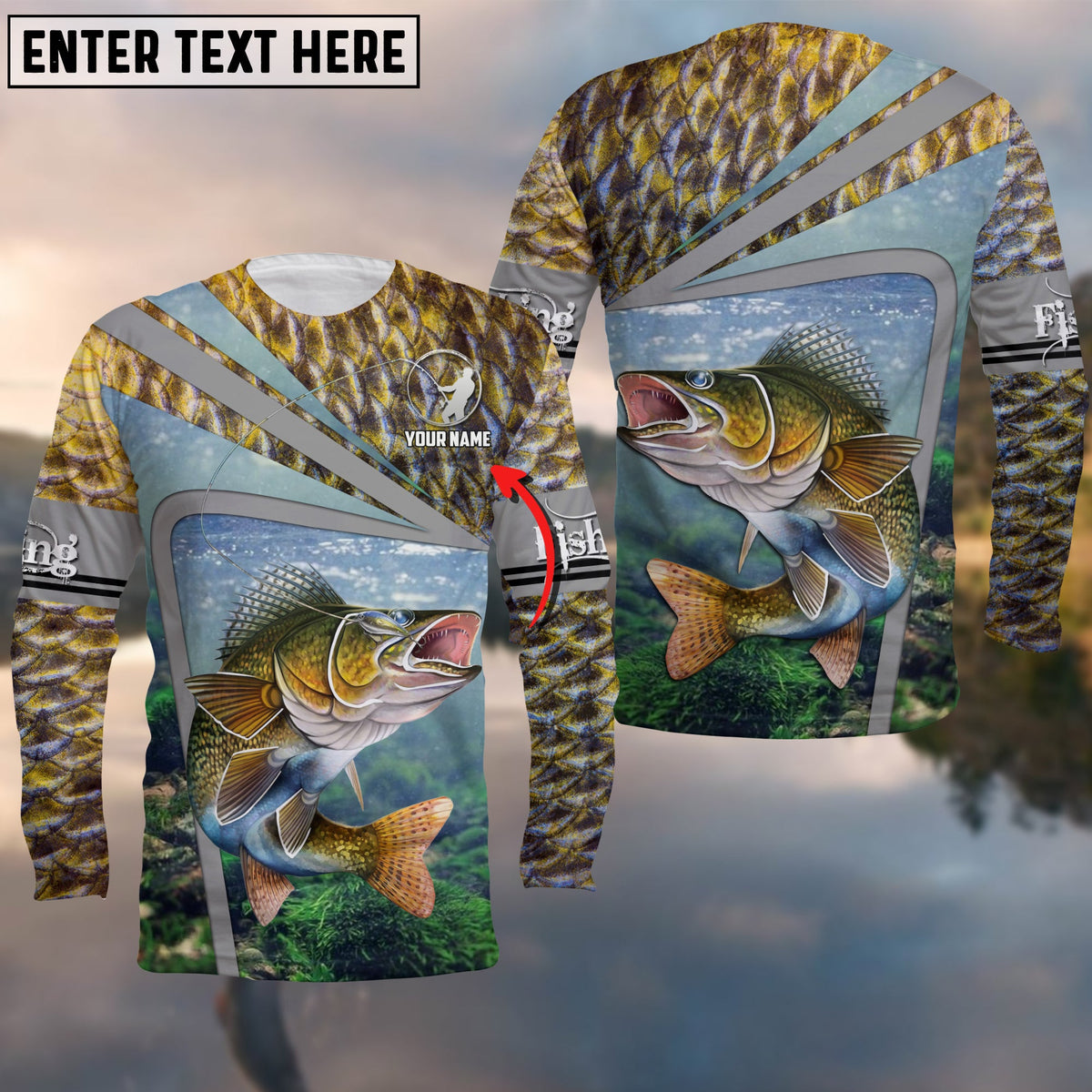 Blisscorners Walleye Fishing Cool Customize Name 3D Shirts