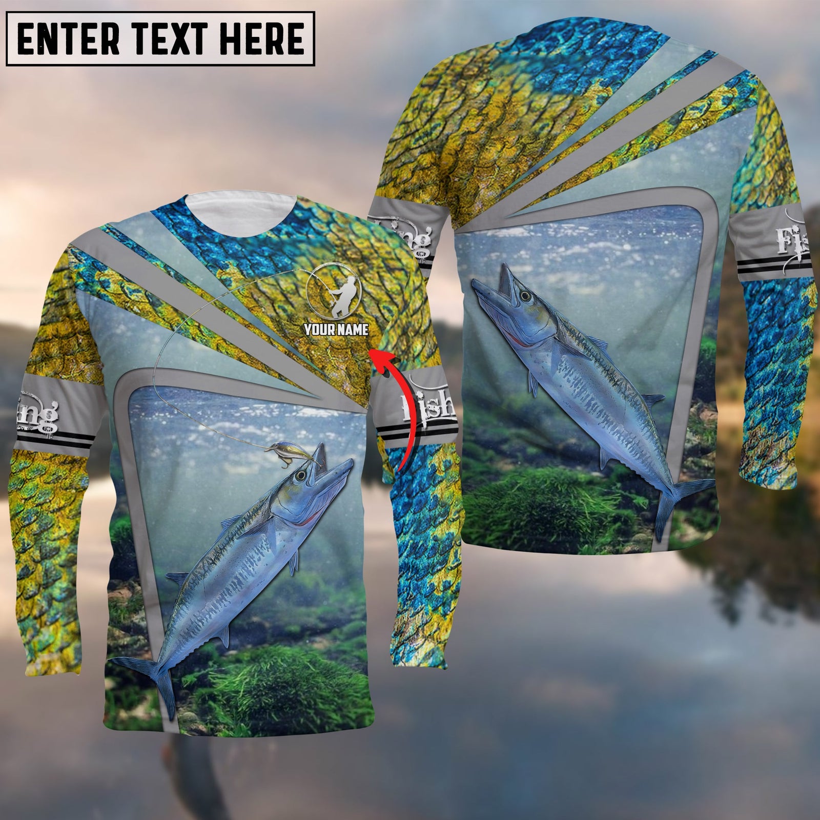 Blisscorners Kingfish Fishing Cool Customize Name 3D Shirts