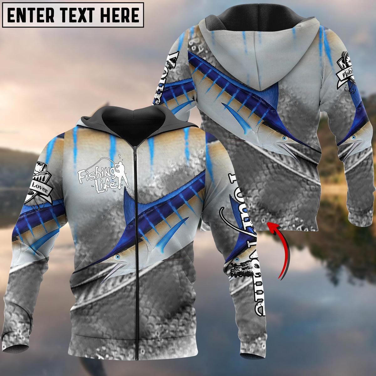 Blisscorners Blue Marlin Fishing Skin Cool Customize Name 3D Shirts