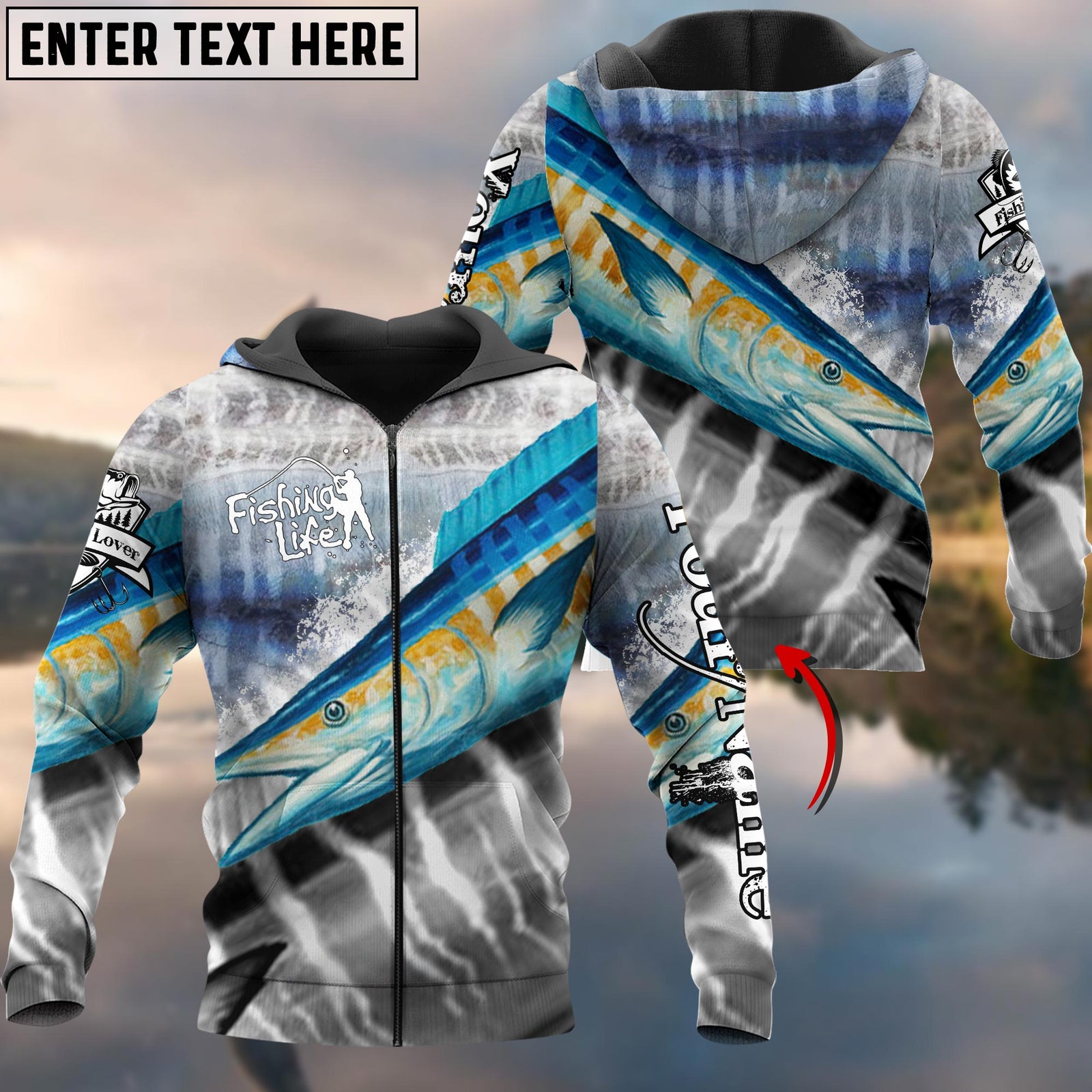 Blisscorners Wahoo Fishing Skin Cool Customize Name 3D Shirts