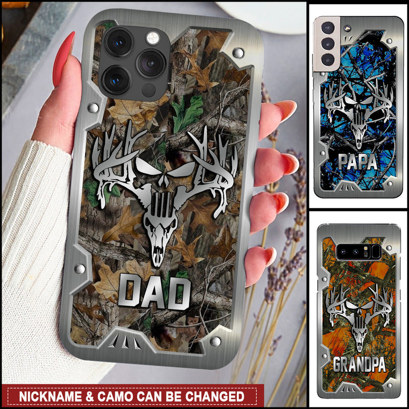 Blisscorners Deer Hunting Buck Head Skull Personalized Name Multicolor Phone Case (6 colors) LM0912
