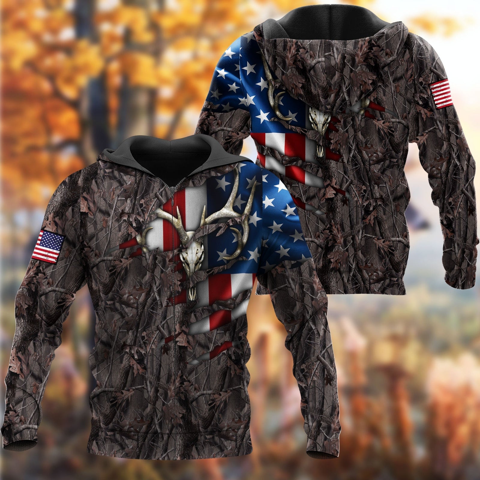 Blisscorners Hunting Pattern 3D Hoodie