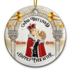 Christmas Happily Ever After - Gift For Couples - Personalized Custom Circle Ceramic Ornament