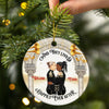 Christmas Happily Ever After - Gift For Couples - Personalized Custom Circle Ceramic Ornament