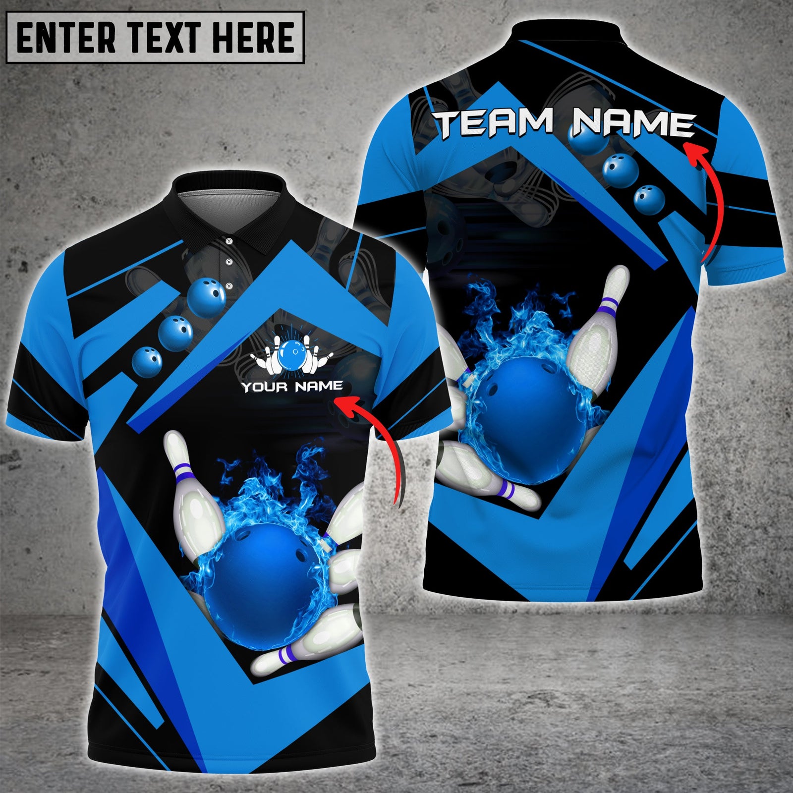 Blisscorners Bowling Ball Premium Multicolor Option Customized Name 3D Shirt