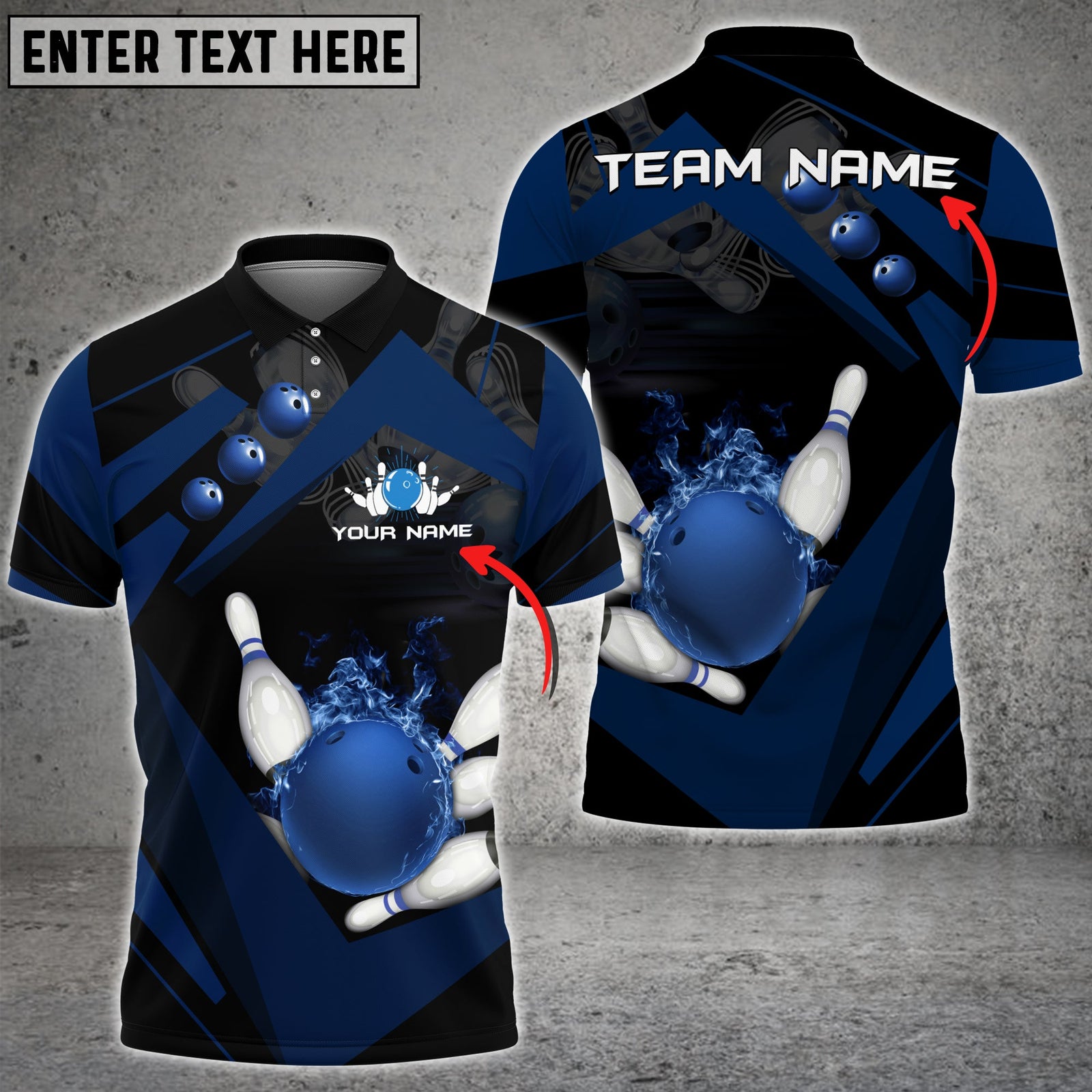 Blisscorners Bowling Ball Premium Multicolor Option Customized Name 3D Shirt