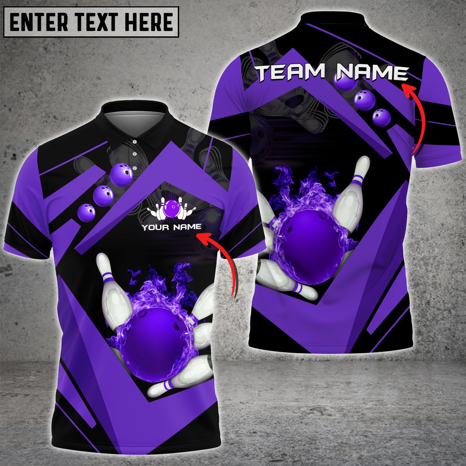 Blisscorners Bowling Ball Premium Multicolor Option Customized Name 3D Shirt