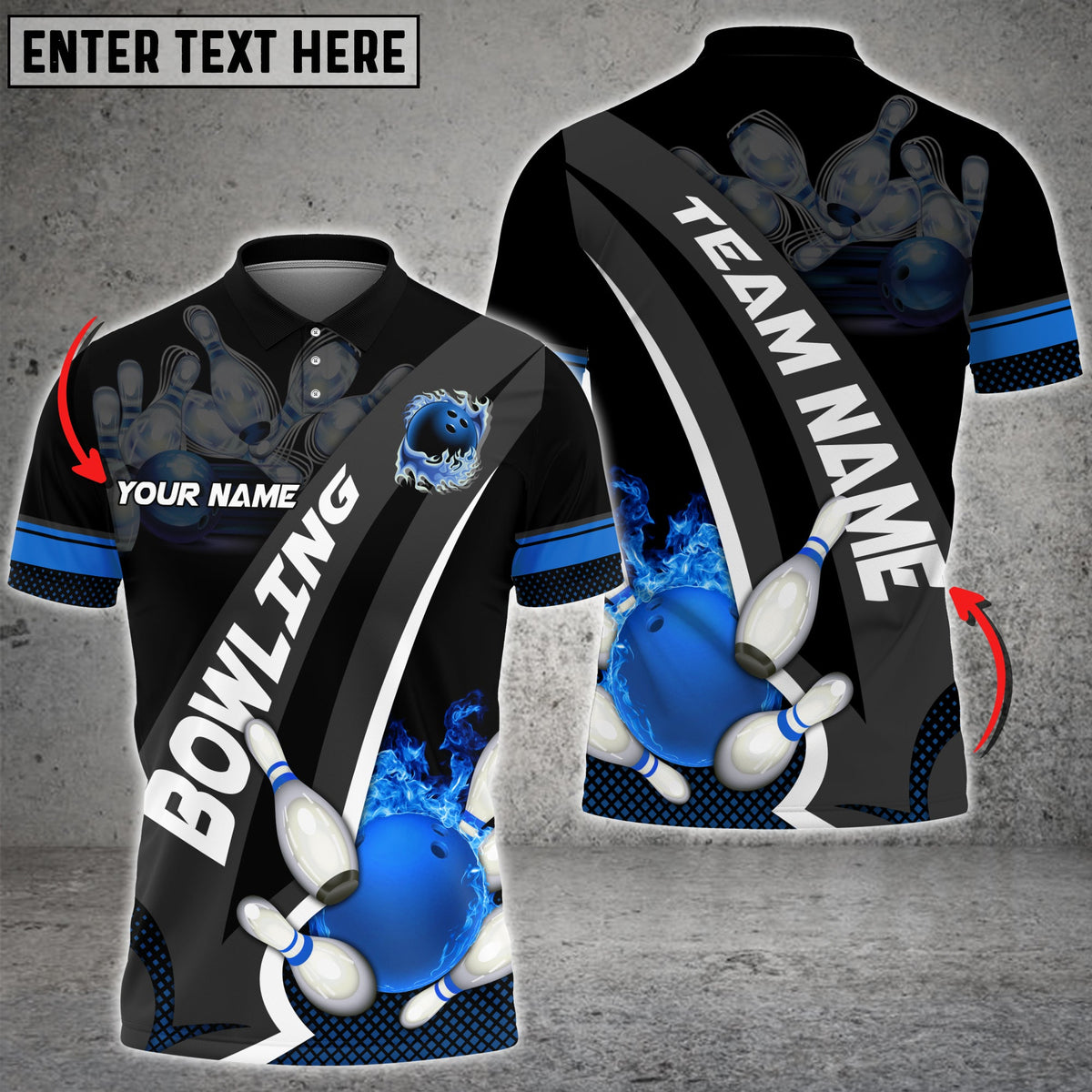 Blisscorners Bowling And Pins Plame Premium Multicolor Option Personalized Name 3D Shirt