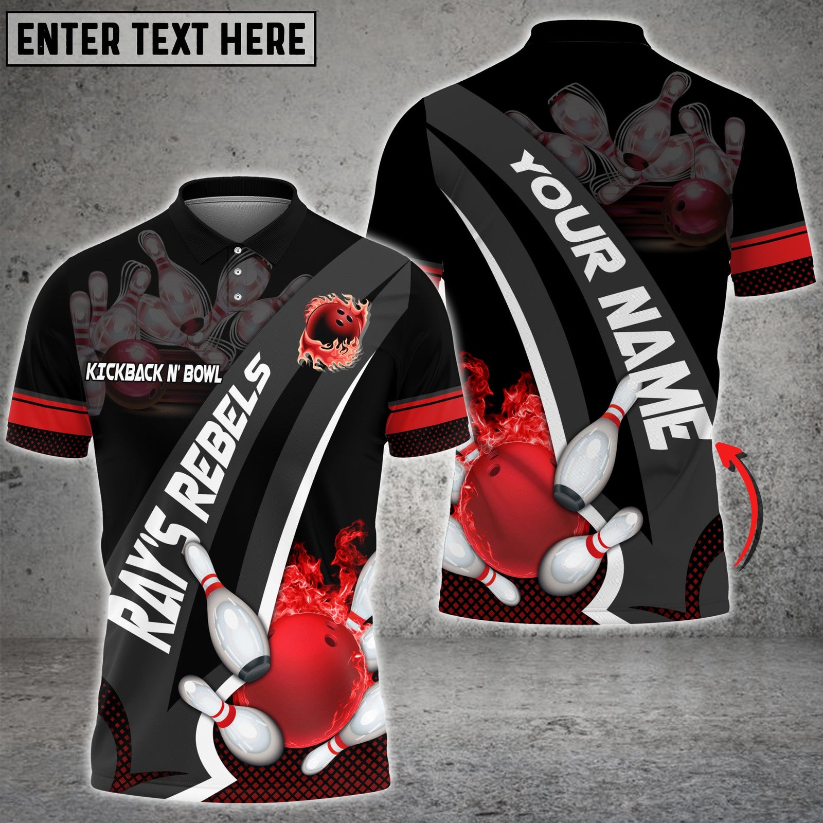 Blisscorners Bowling And Pins Plame Premium Multicolor Option Personalized Name 3D Shirt For Rays