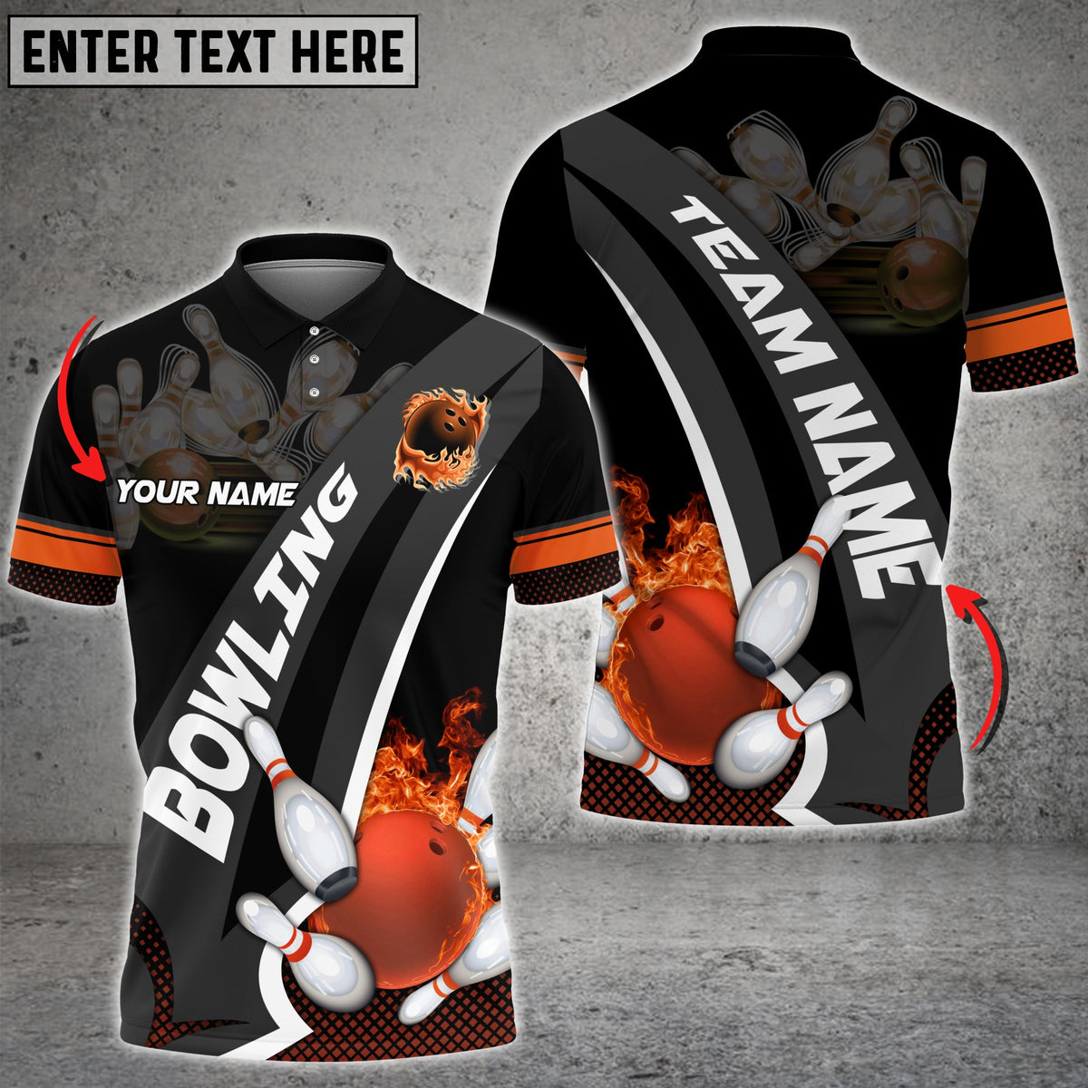 Blisscorners Bowling And Pins Plame Premium Multicolor Option Personalized Name 3D Shirt