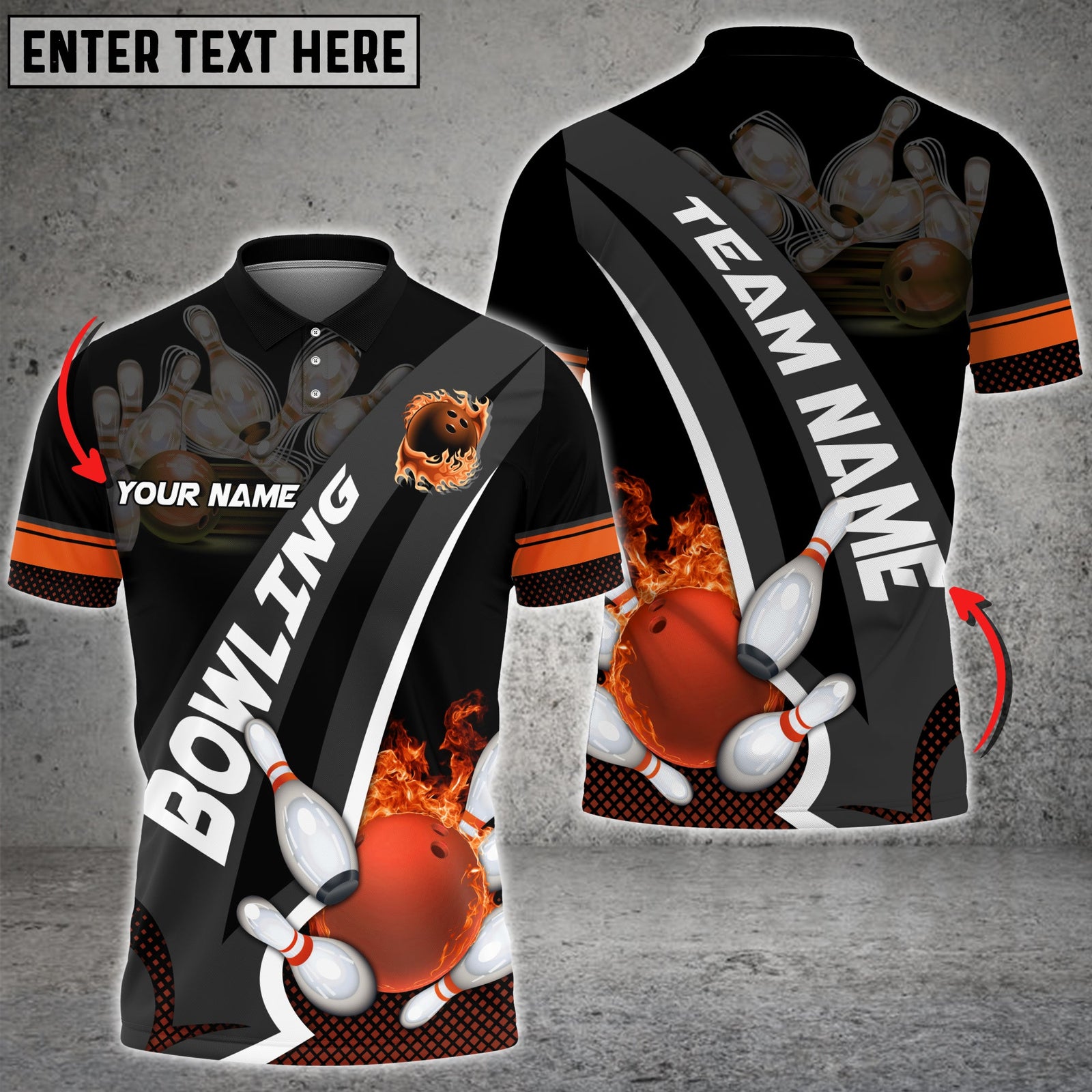 Blisscorners Bowling And Pins Plame Premium Multicolor Option Personalized Name 3D Shirt