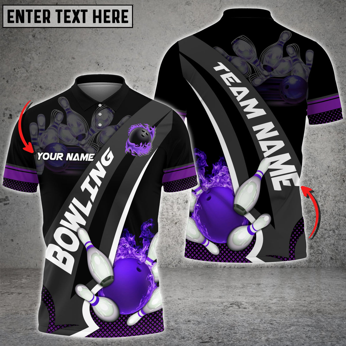 Blisscorners Bowling And Pins Plame Premium Multicolor Option Personalized Name 3D Shirt