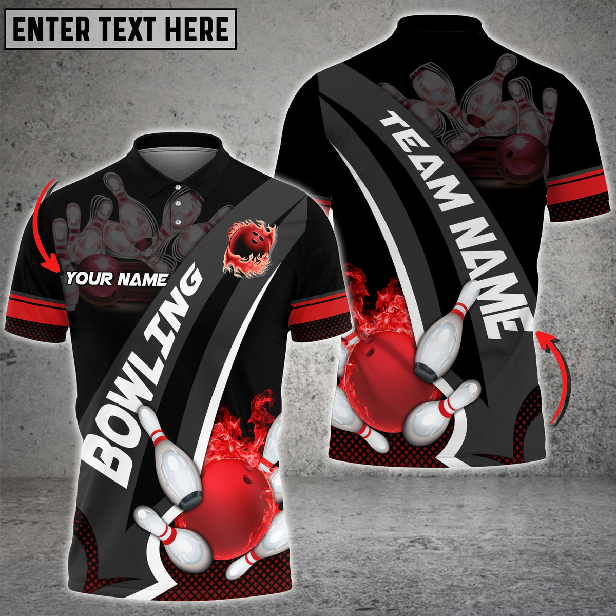 Blisscorners Bowling And Pins Plame Premium Multicolor Option Personalized Name 3D Shirt