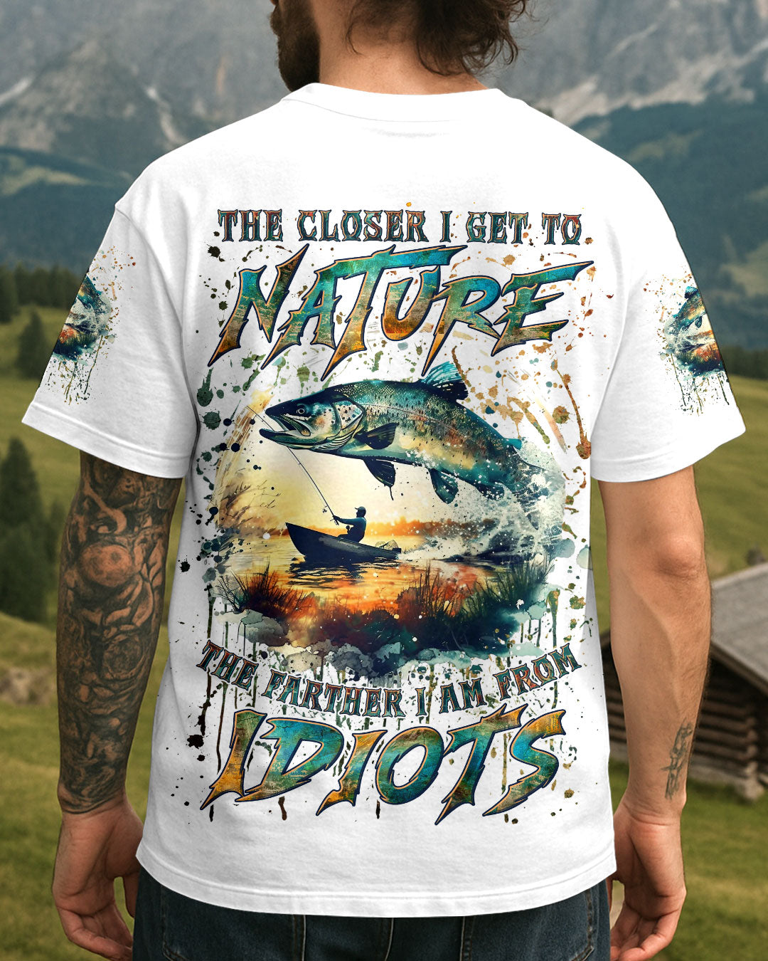 BLISSCORNERS THE CLOSER I GET TO NATURE FISHING ALL OVER PRINT